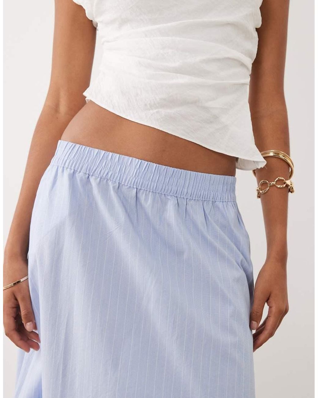 Jdy White Poplin Maxi Skirt