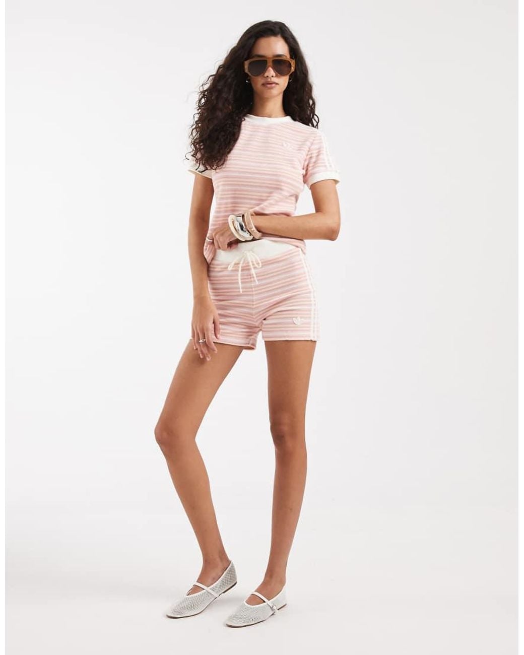 Adidas Originals Pink Terry Towelling Shorts