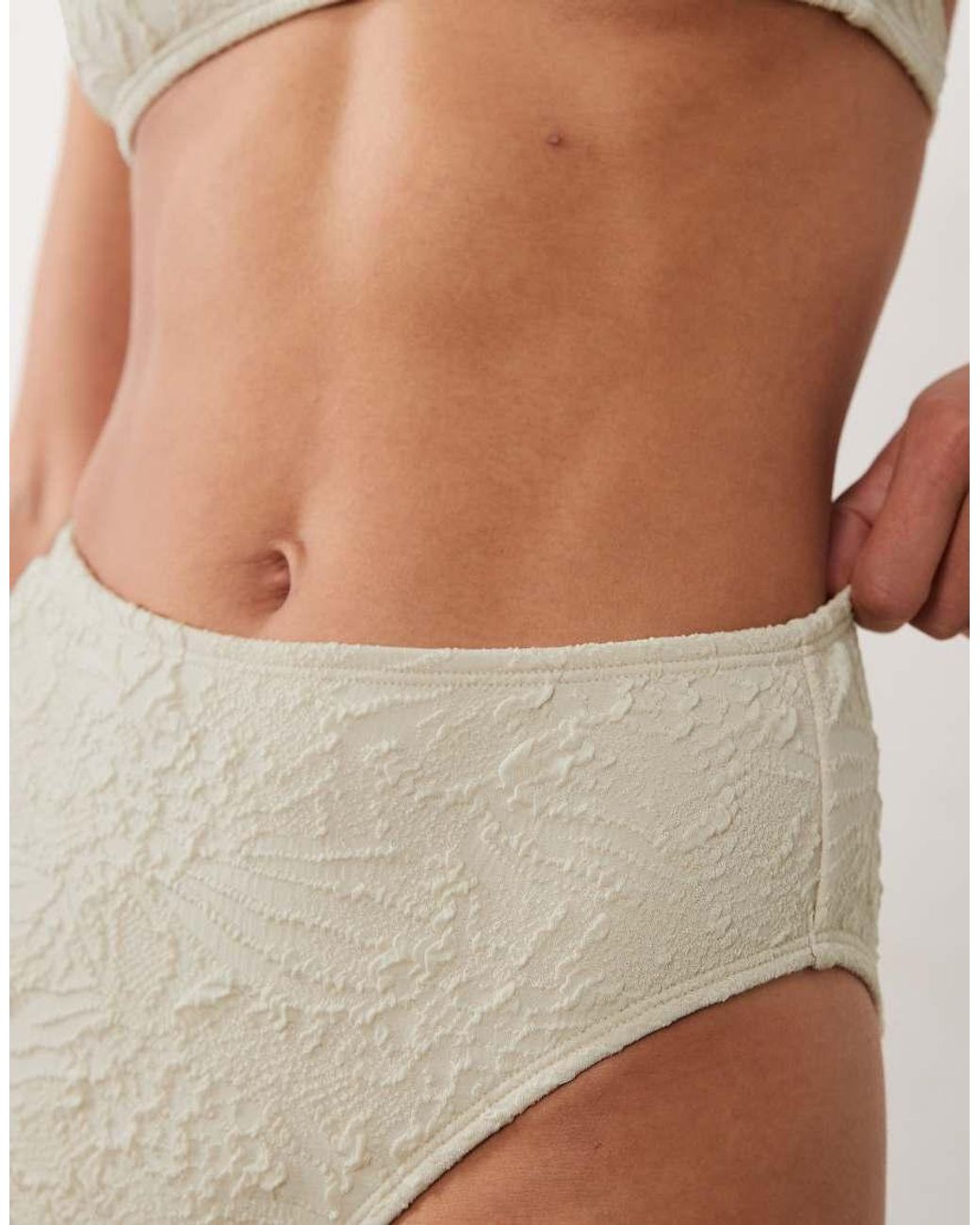 ASOS Brown Cassi Azores High Leg High Waist Bikini Bottoms
