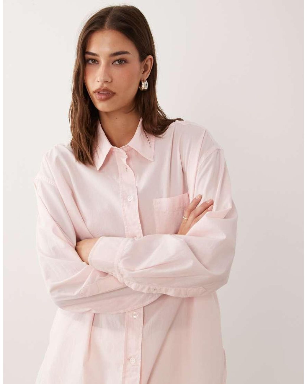 ARKET Natural Boxy Cotton Poplin Shirt