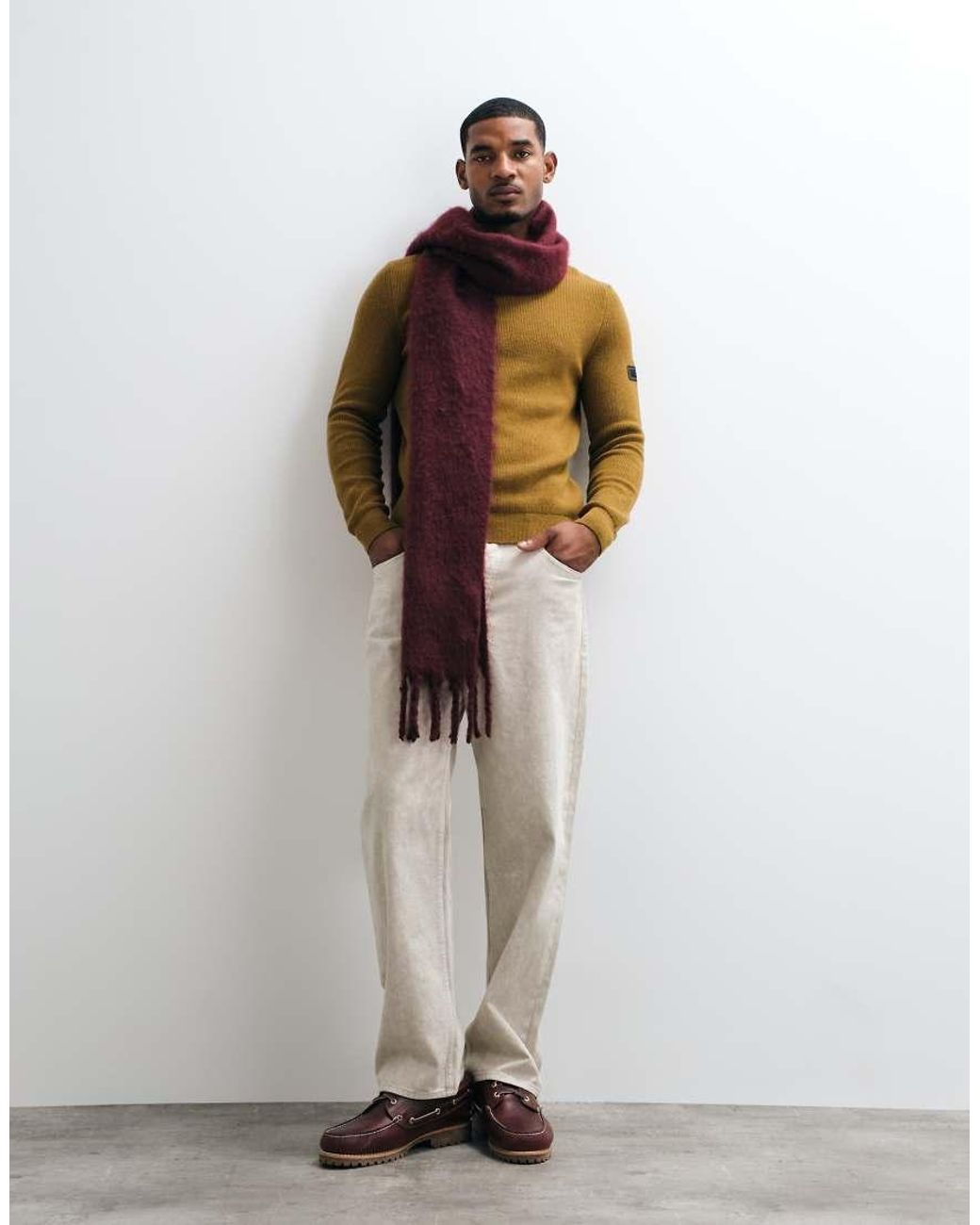 Barbour Brown Crawley Wool Blend Knitted Jumper for men