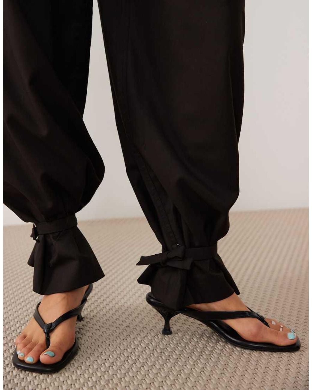 Mango Black Cuffed Trouser