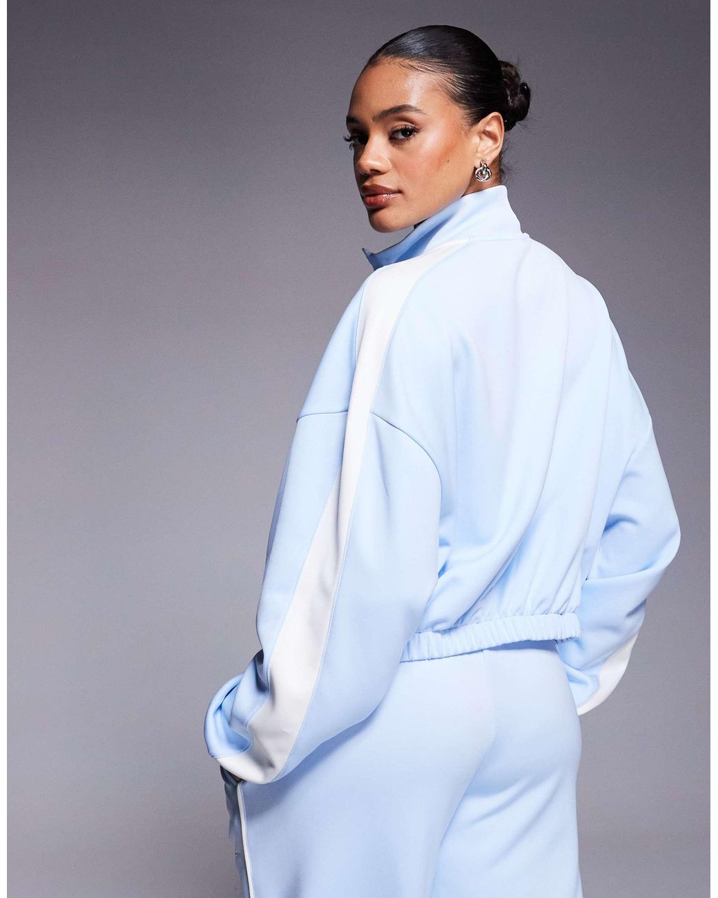 Nike Blue Nsw Cropped Zip Through Jacket