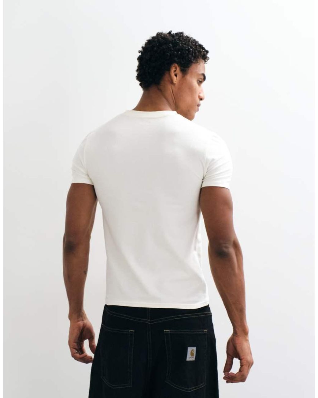 ASOS White Muscle T-shirt With Chest Graphic for men