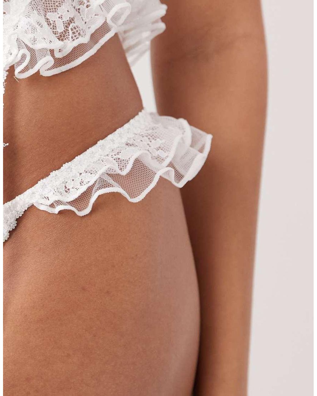 Untold Story White Til Death Do Us Part Bridal Lace Thong