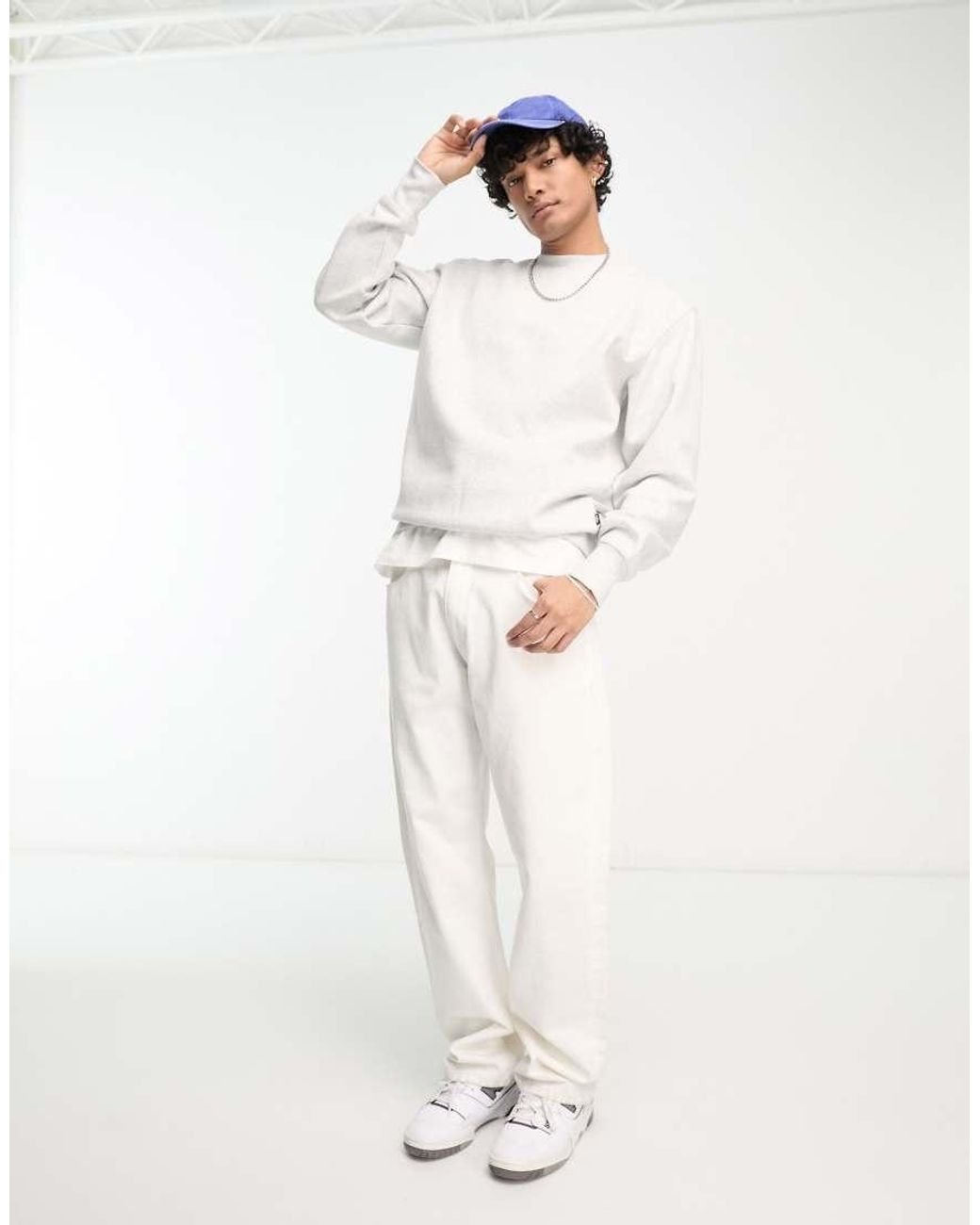 Dickies White Summerdale Premium Oversized Sweatshirt for men