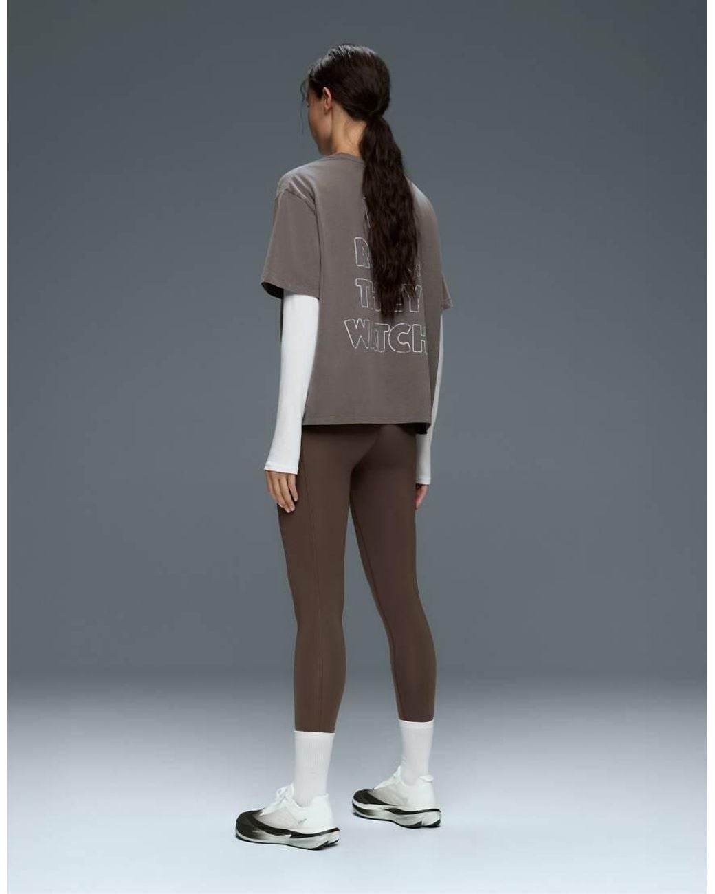 Oysho Gray Graphic Print Short Sleeve T-Shirt