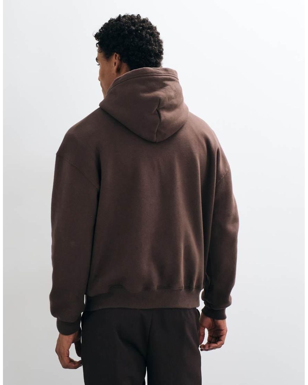 Hollister Gray Boxy Pull On Hoodie for men
