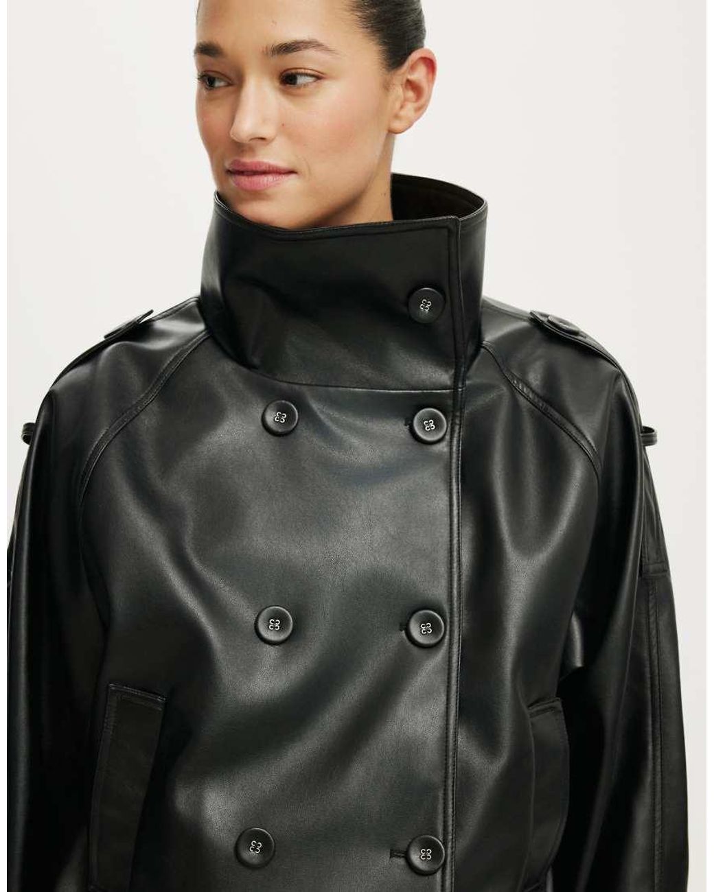 Cotton On Blue Porter Cropped Trench