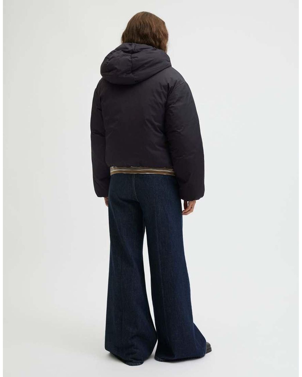 JJXX Blue Lolly Lightweight Hooded Short Puffer Jacket