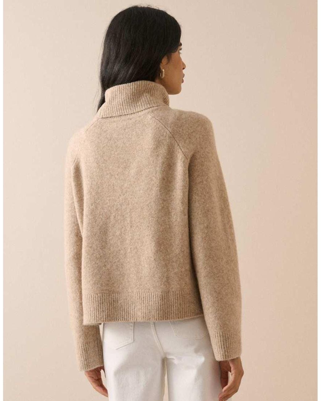 Nobody's Child Brown Marl Roll-Neck Oversized Jumper