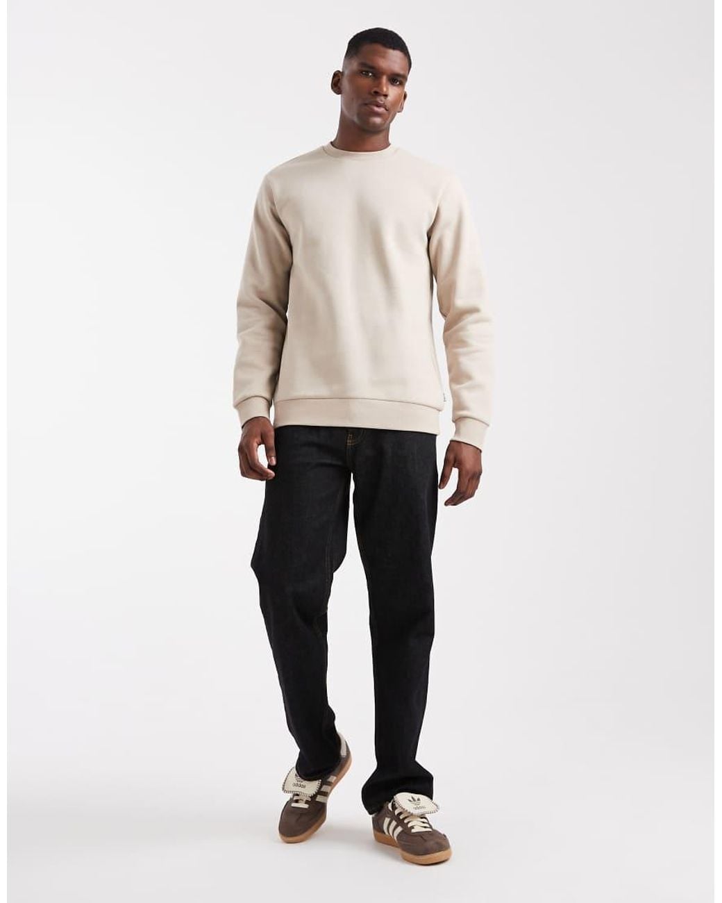 Only & Sons Natural Crew Neck Sweatshirt for men