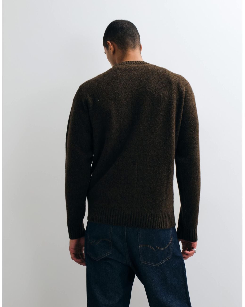 Pull oversize duveteux Jack & Jones pour homme en coloris Black