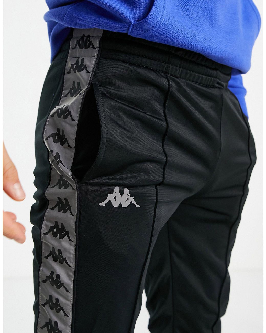 Joggers s con bajos ajustados y banda reflectante con logo connor Kappa de  hombre de color Negro | Lyst