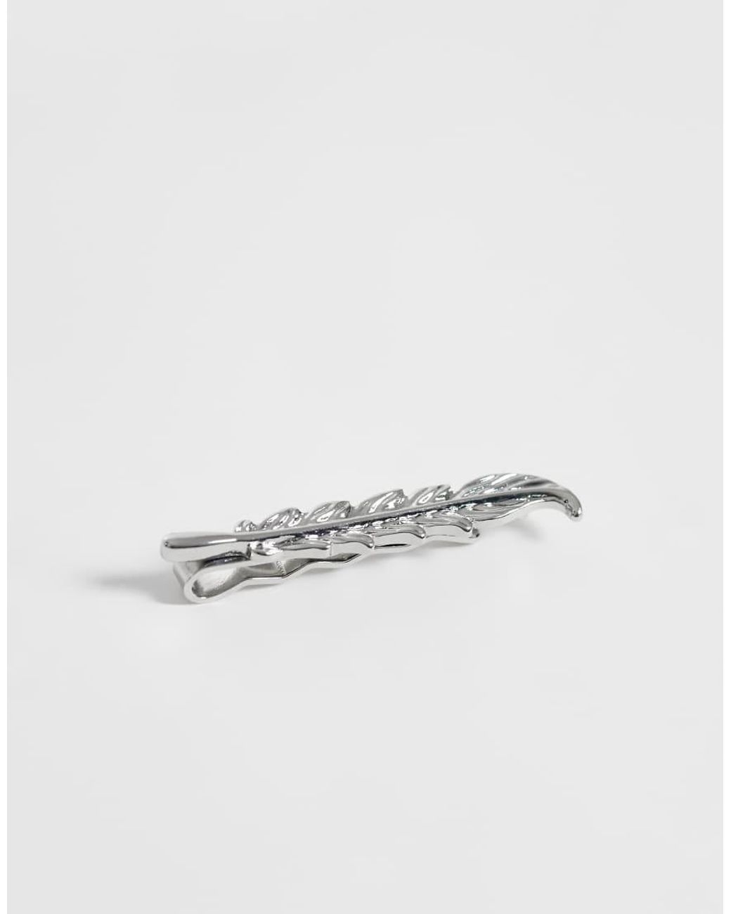 ASOS Blue Feather Tie Bar for men