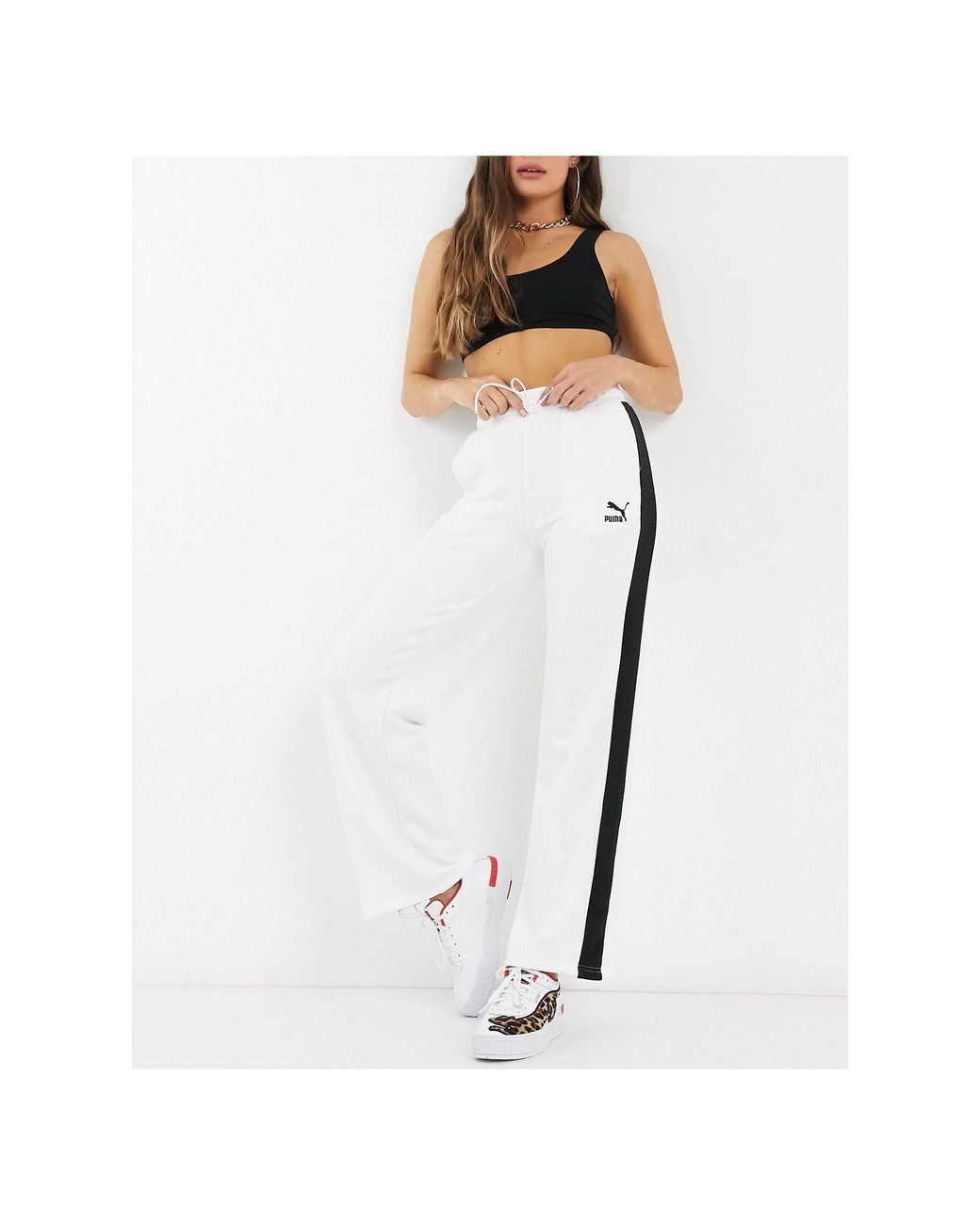 puma white pants