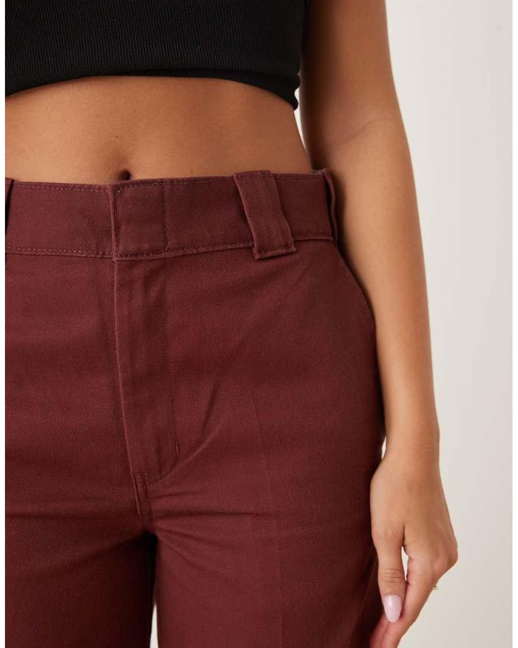 Dickies Red Wide Leg Trousers