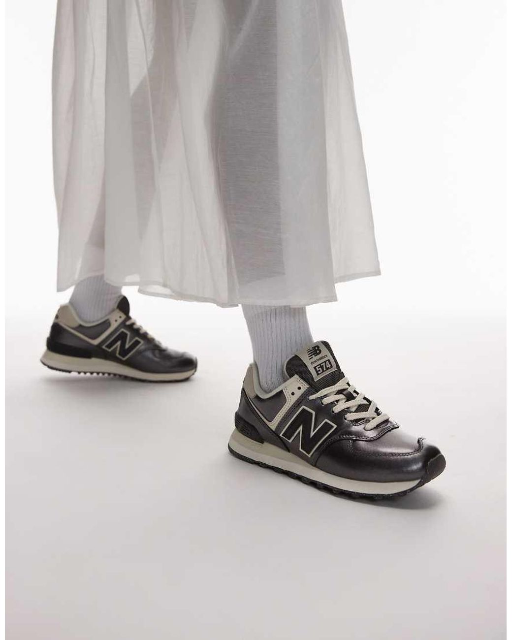 New Balance Gray 574 Trainers