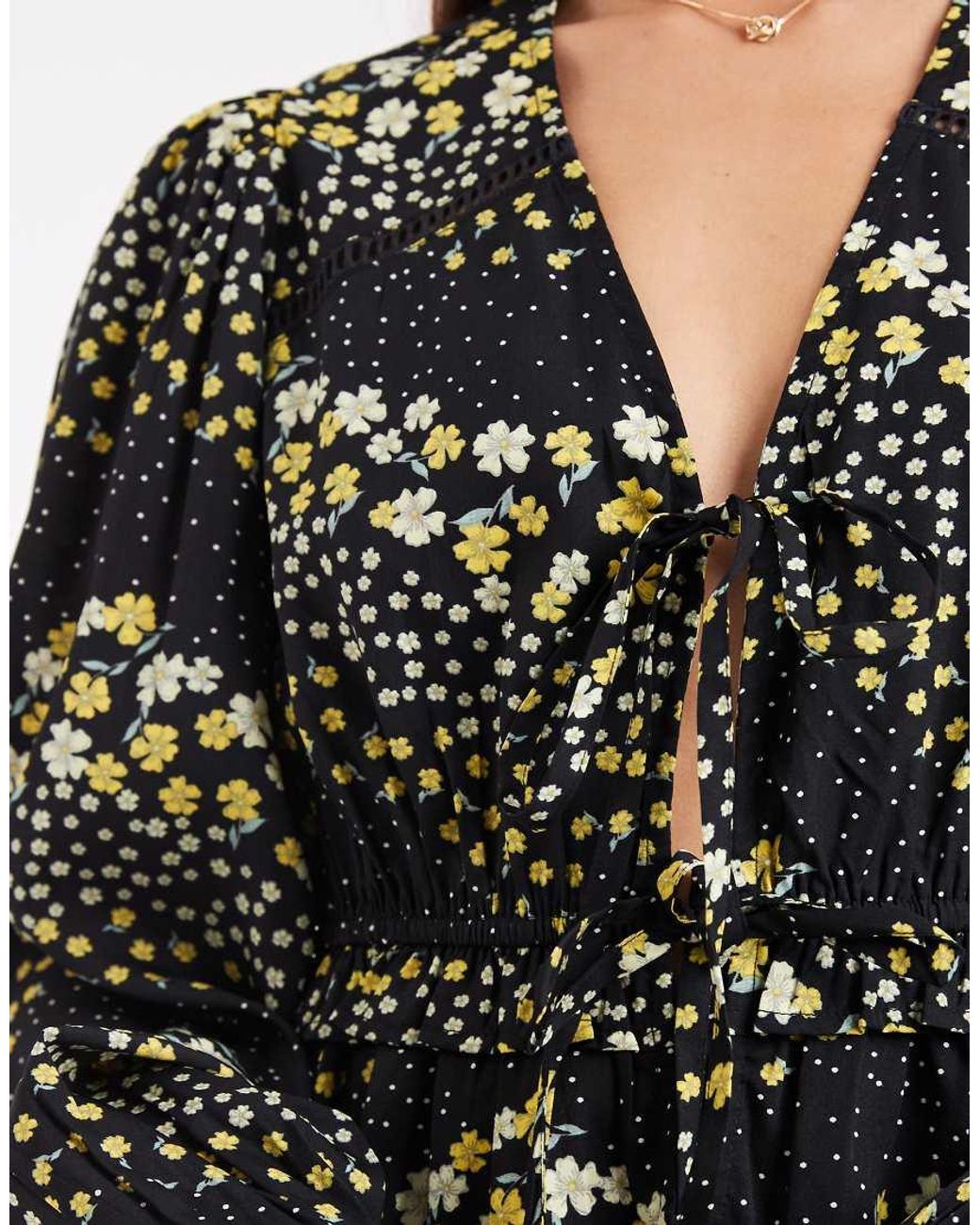 Wednesday's Girl Black Long Sleeve Floaty Blouse