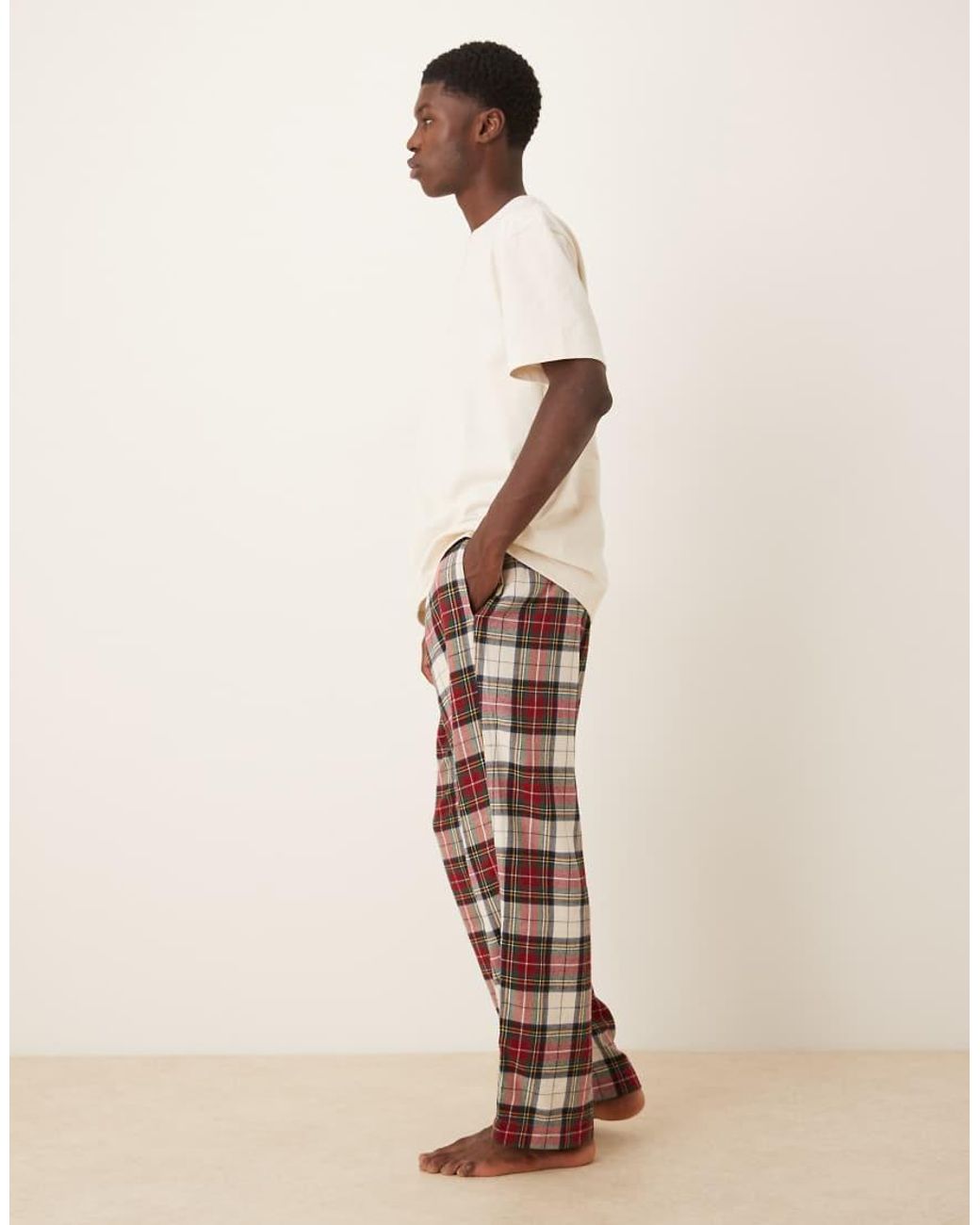Abercrombie & Fitch Natural Nightwear Flannel Trouser for men