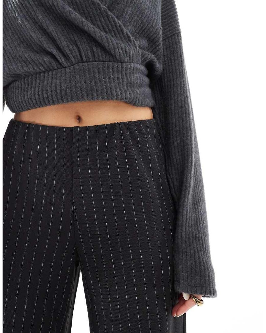 Vero Moda Black Loose Pull On Wide Leg Trousers