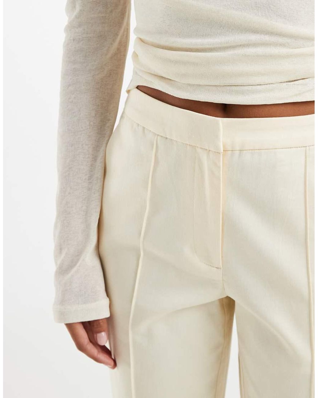 ASOS Natural Petite Tailored Kick Flare
