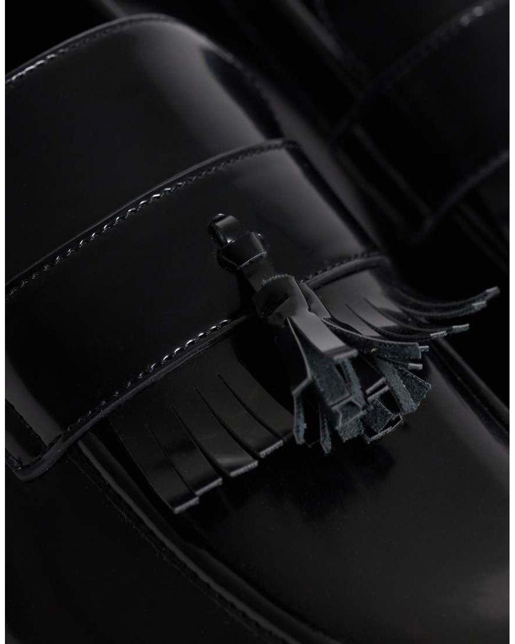 SEQWL Black Pier Chunky Tassle Loafer for men