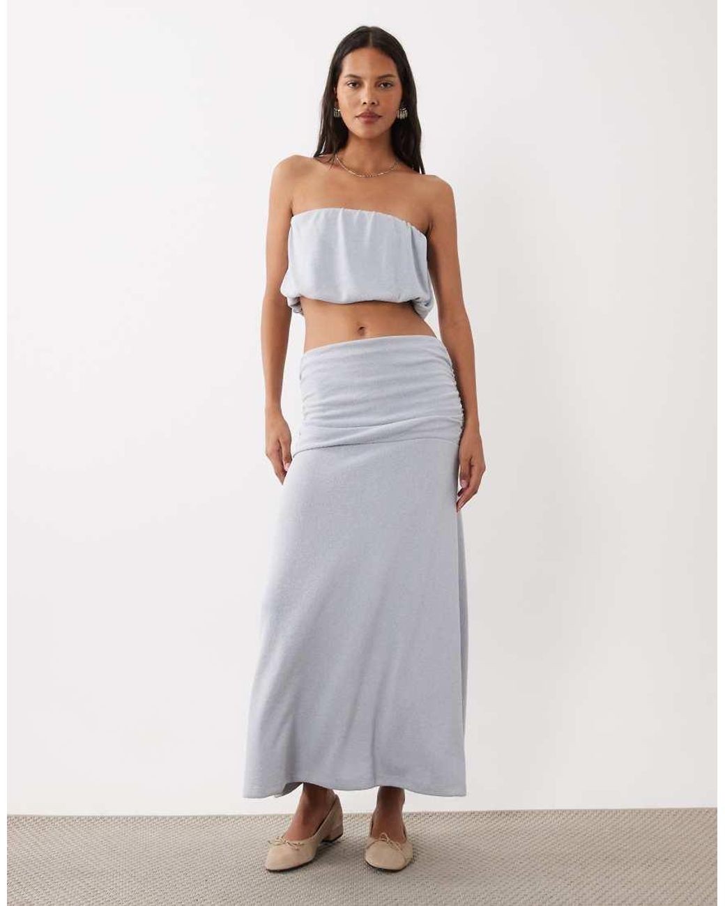 ASOS White Cami Square Neck Bubble Top Co-Ord