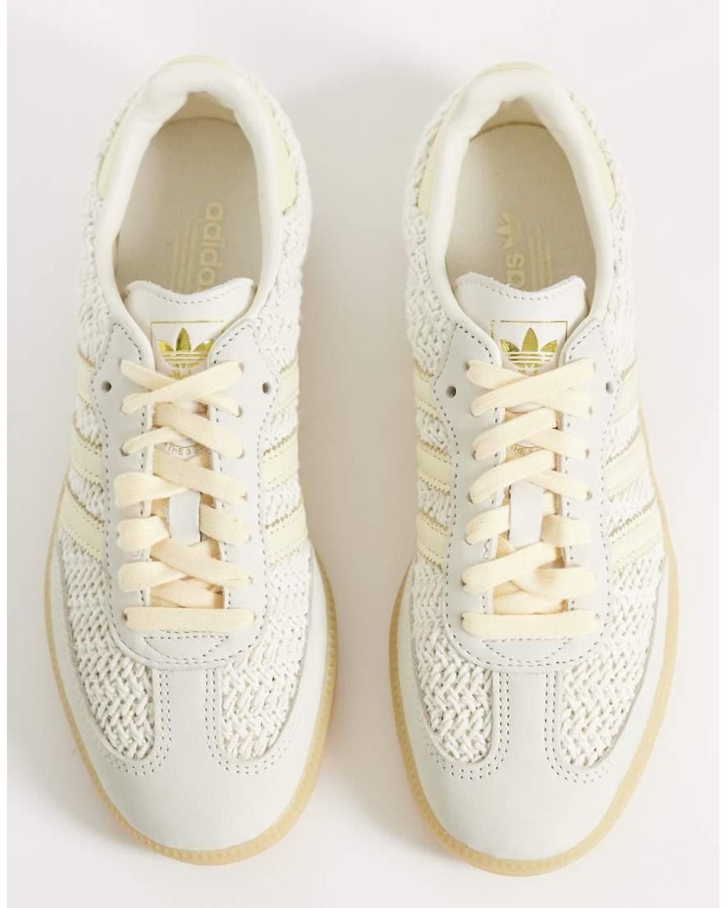 Adidas Originals White Samba Og Crochet Sneakers for men