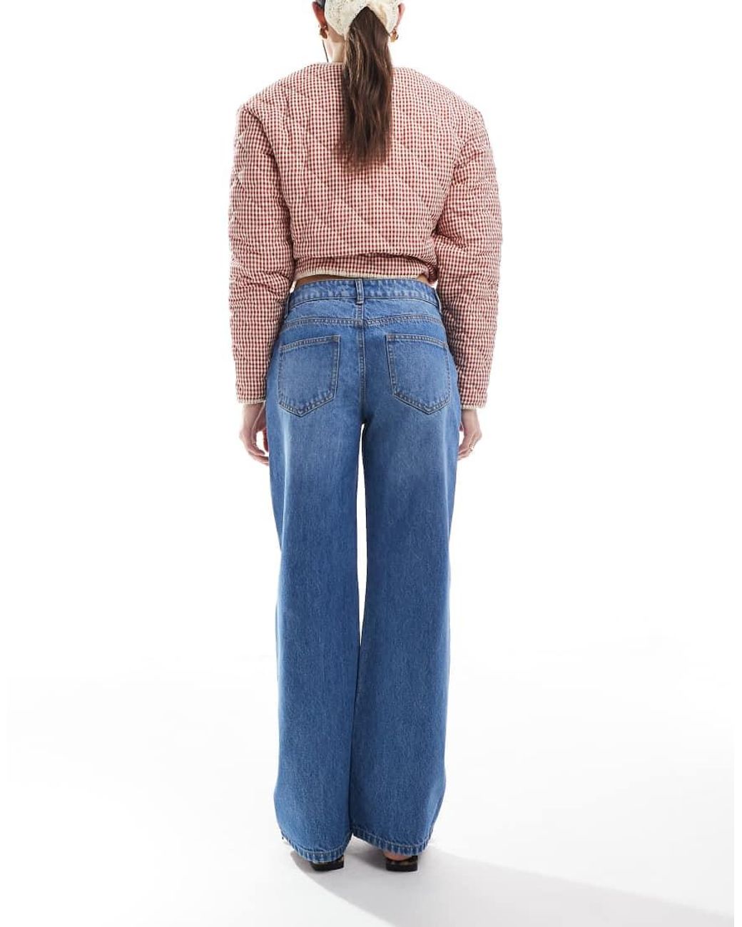 Daisy Street Blue Low Rise Baggy Jeans