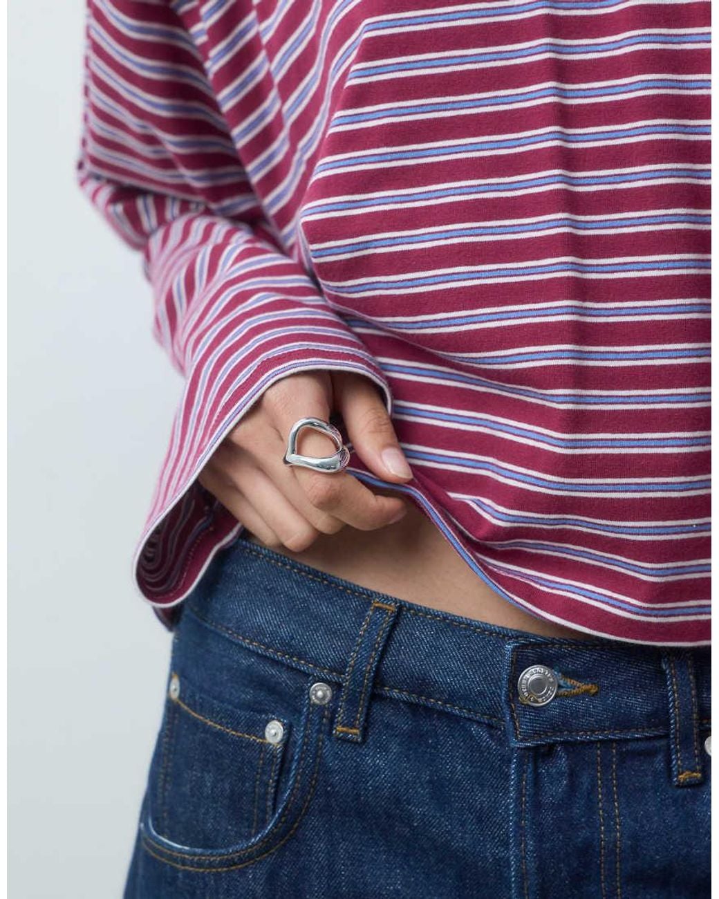 Hollister Purple Boxy Long Sleeve T-shirt