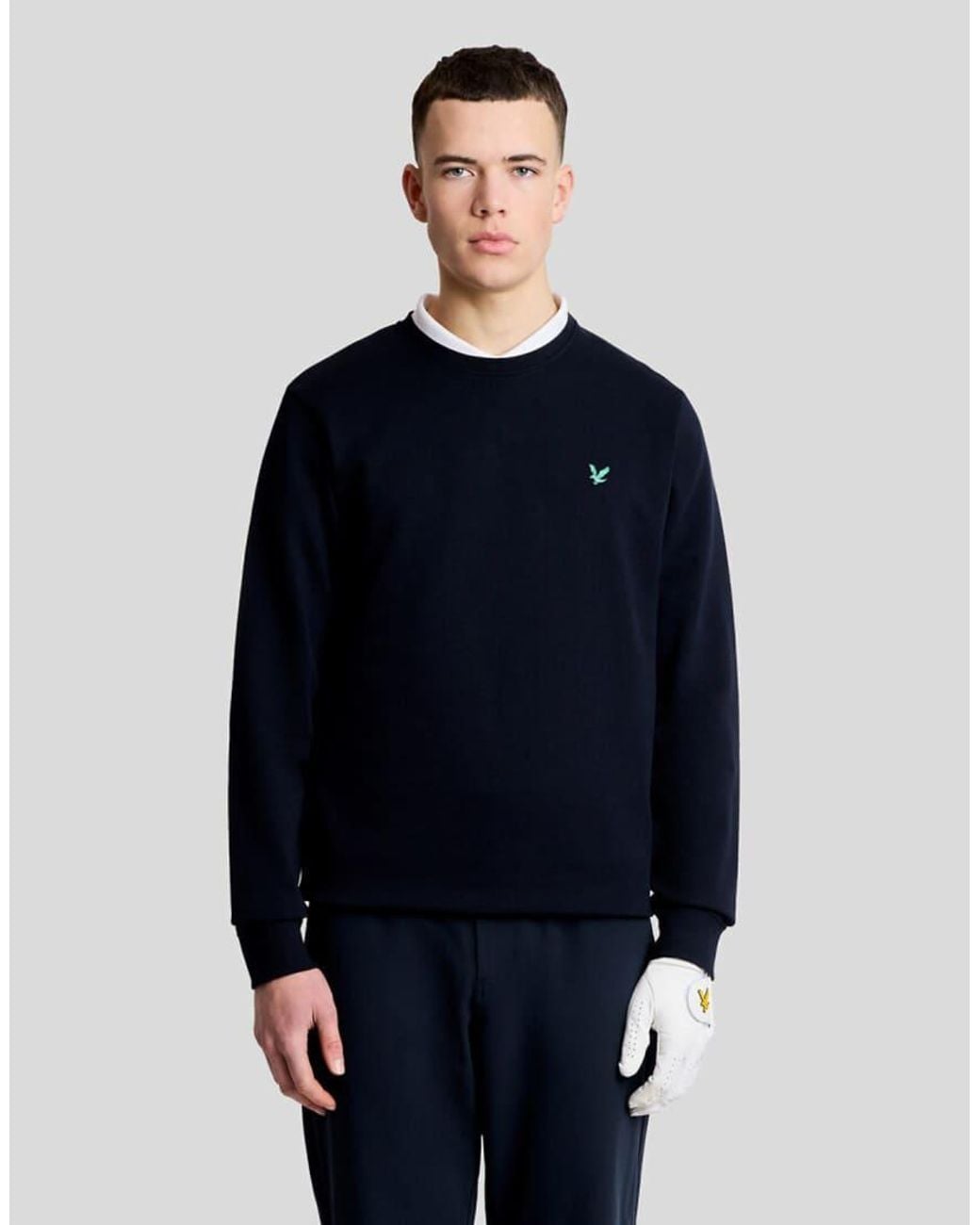 Lyle & Scott Blue Mid Layers Golf Crewneck Sweatshirt for men