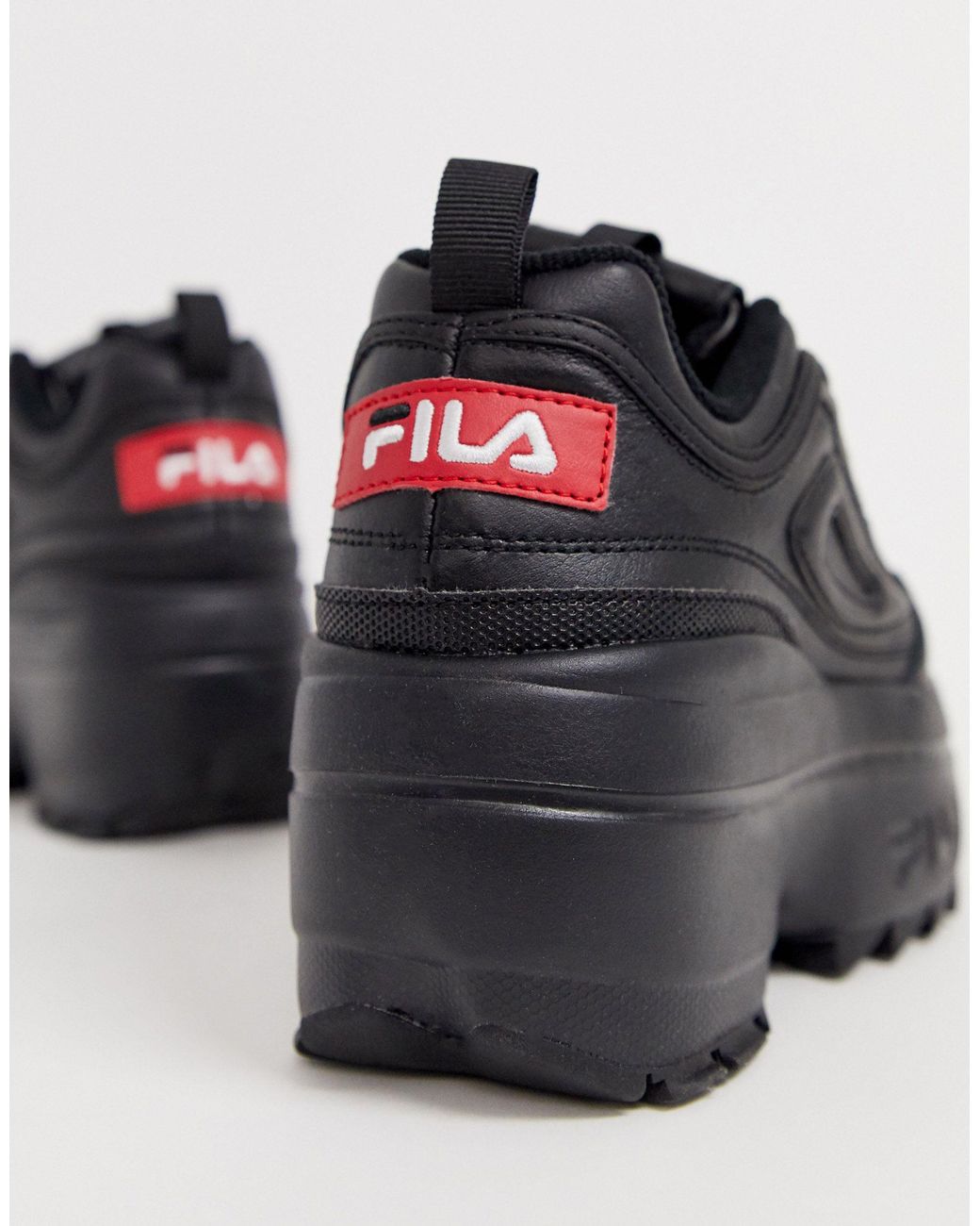 Disruptor II - Sneakers platform con zeppa nera di Fila in Nero | Lyst