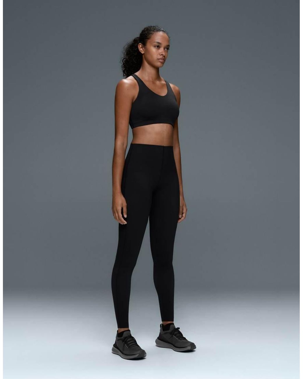Oysho Black Extra-Compressive Raise Up 65Cm Ankle-Length Leggings