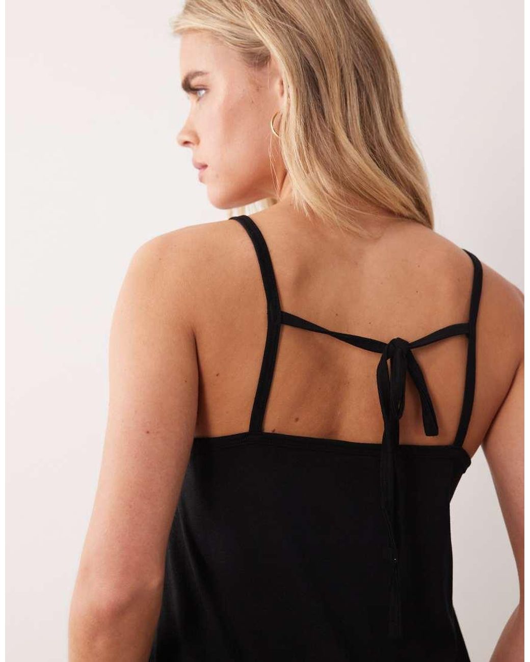 JDY Petite Black Back Tie Midaxi Dress