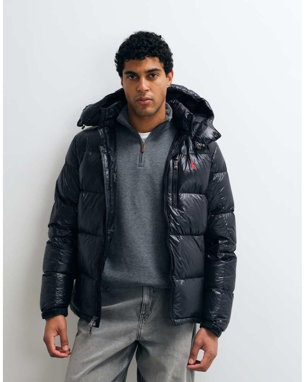 Polo Ralph Lauren Blue Gorham Icon Logo Insulated Down Puffer Jacket for men
