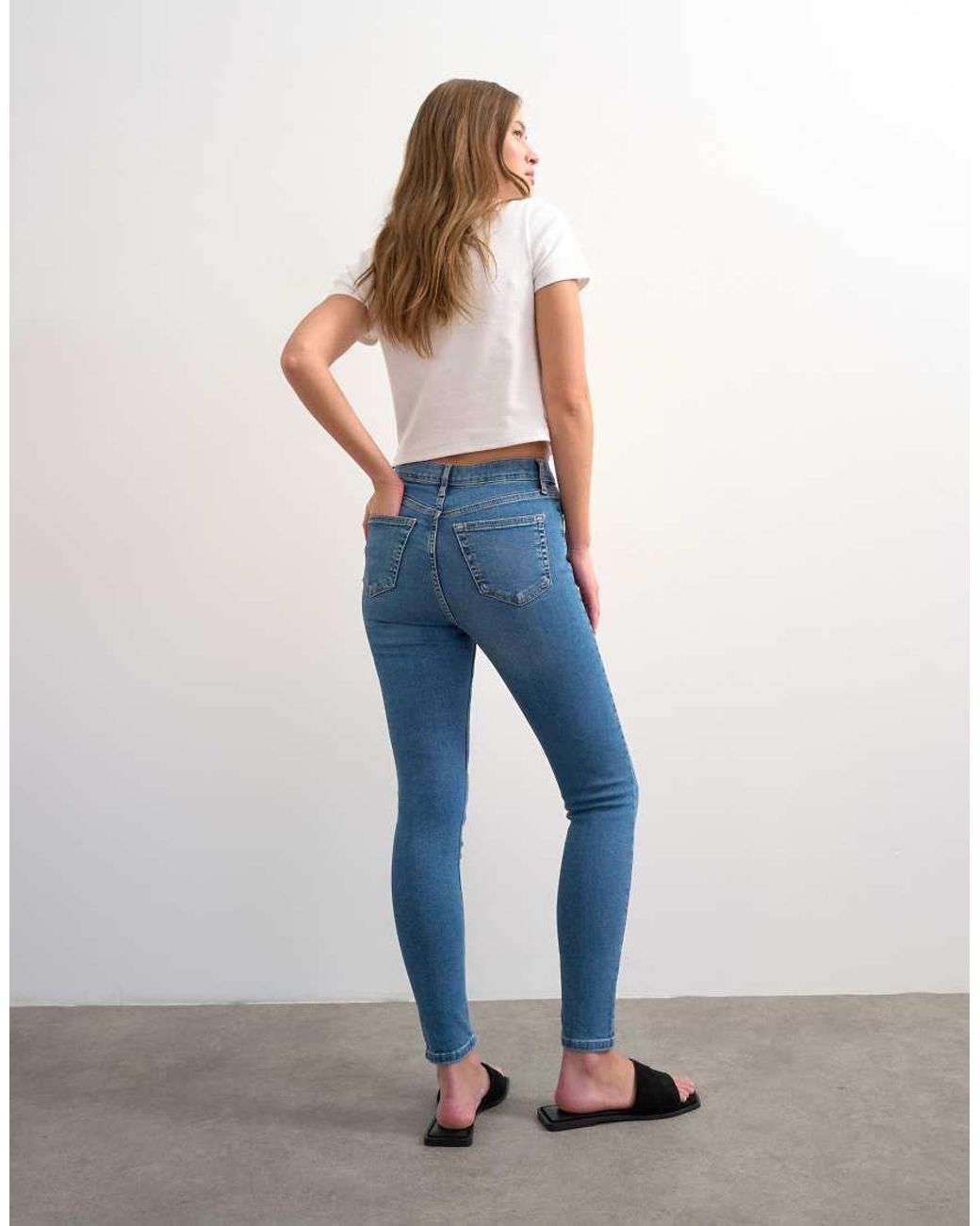 TOPSHOP Blue Jamie Skinny High Rise Jean