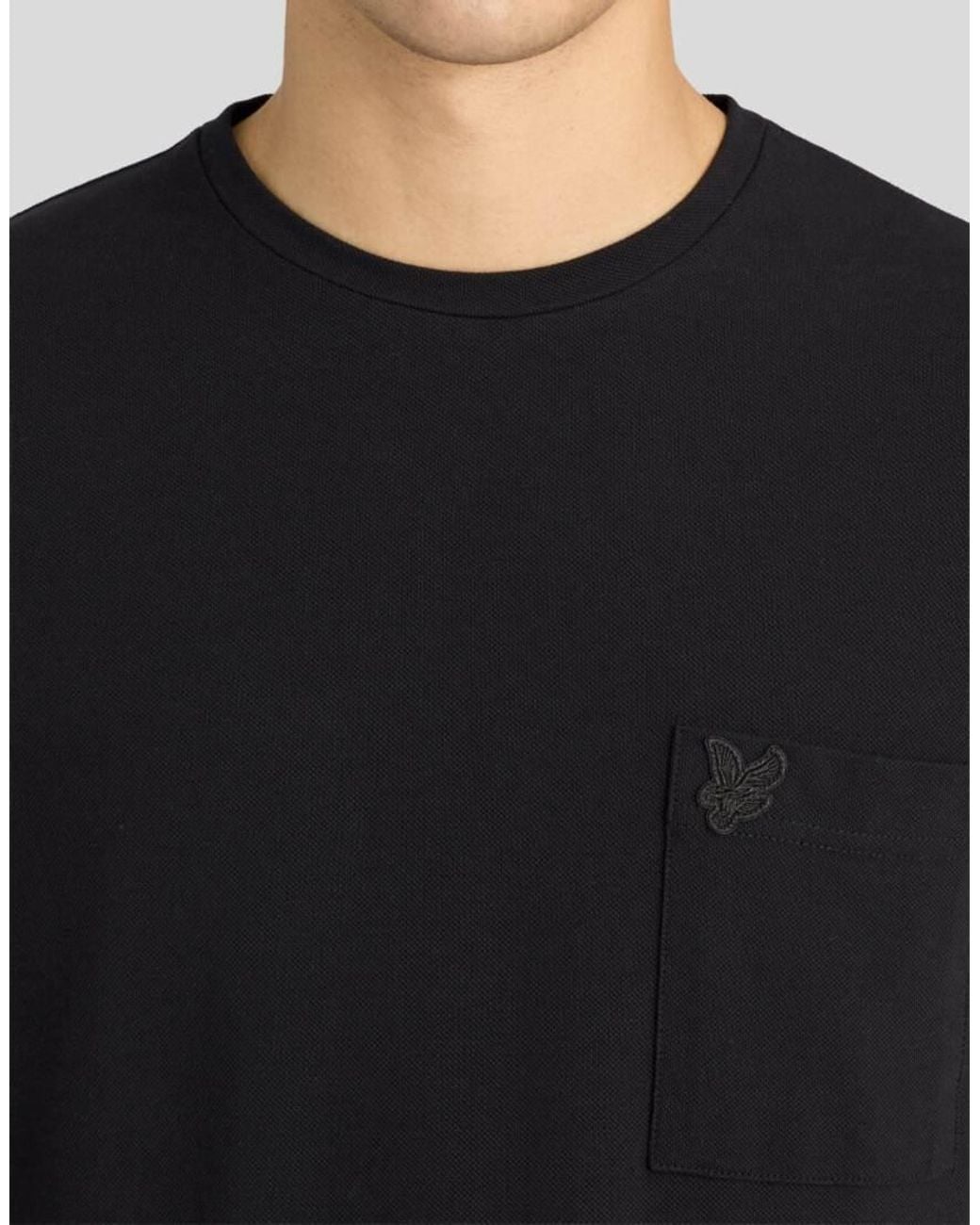 Lyle & Scott Black Ss T-Shirts Pique Interlock T-Shirt for men
