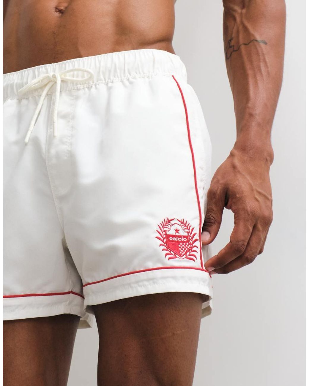 ASOS White Swim Shorts for men