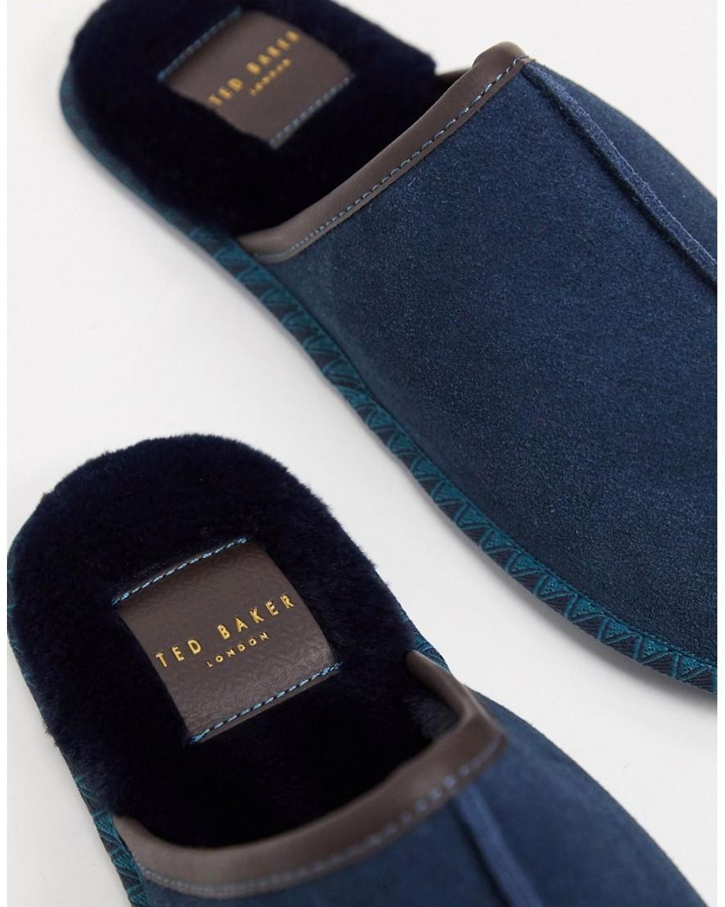 navy mule slippers