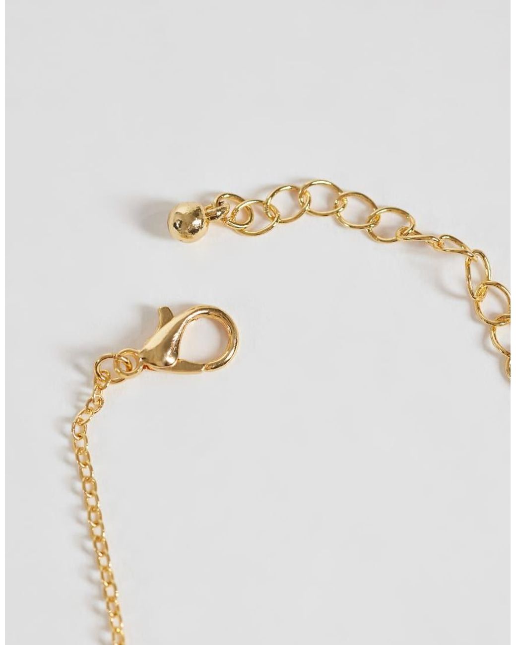 New Look Metallic Clover Flower Plated Bracelet
