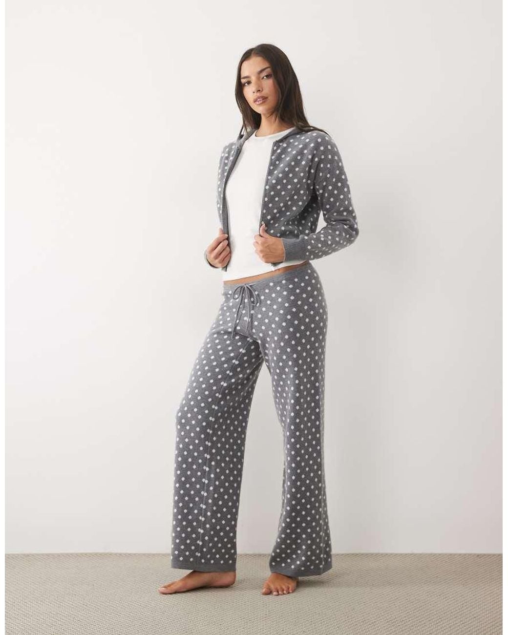 Cotton On Gray Lounge Straight Leg Knit Trouser