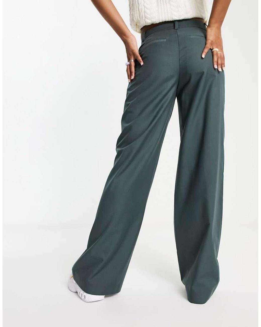 Weekday Blue Riley Wide Leg Pants