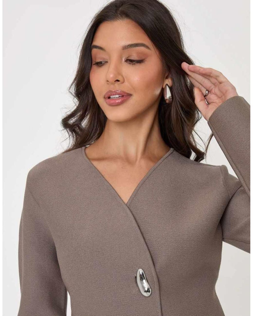 Threadbare Gray Button V-Neck Cardigan