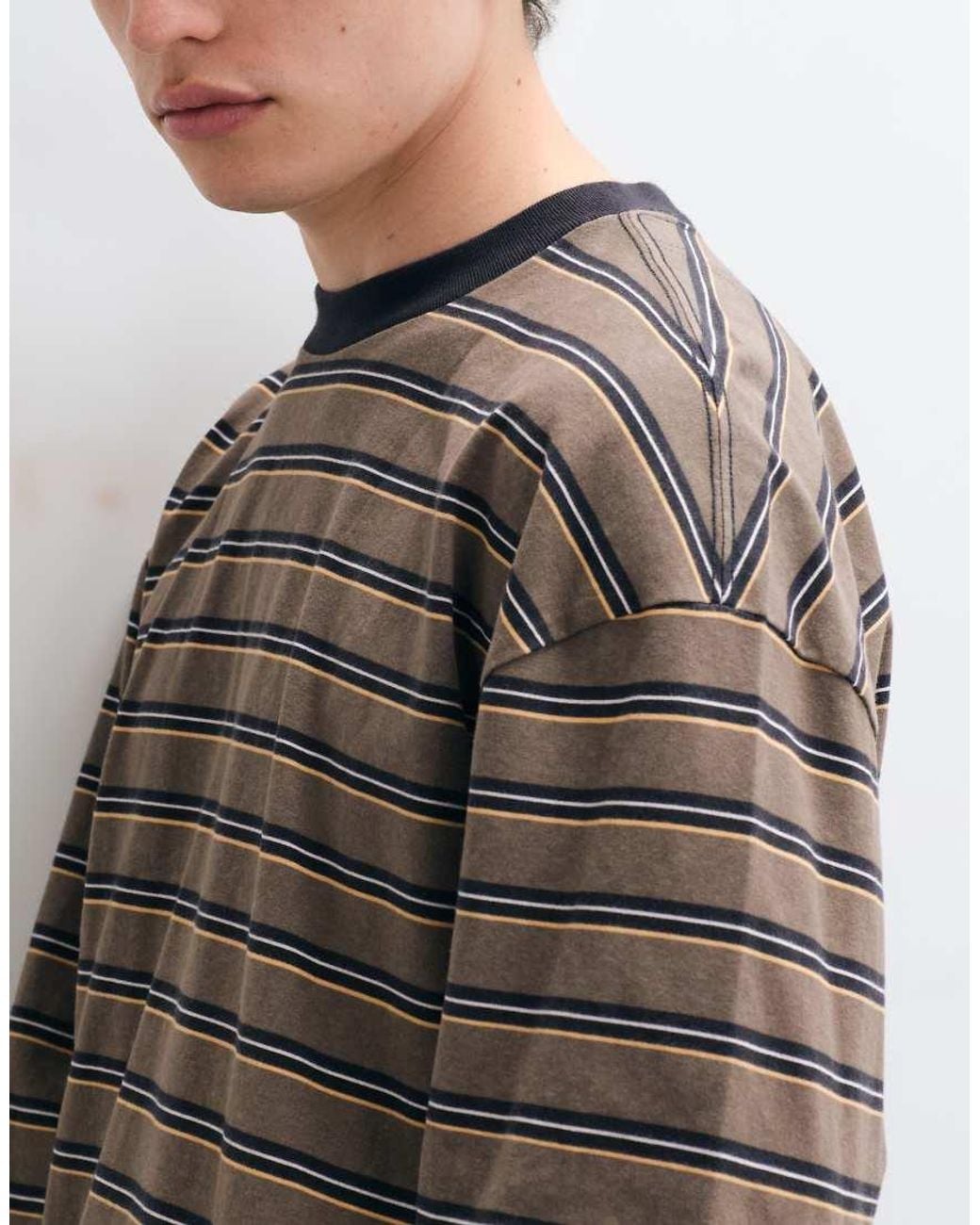 Hollister Gray Boxy Fit Heavyweight Long Sleeve T-Shirt for men