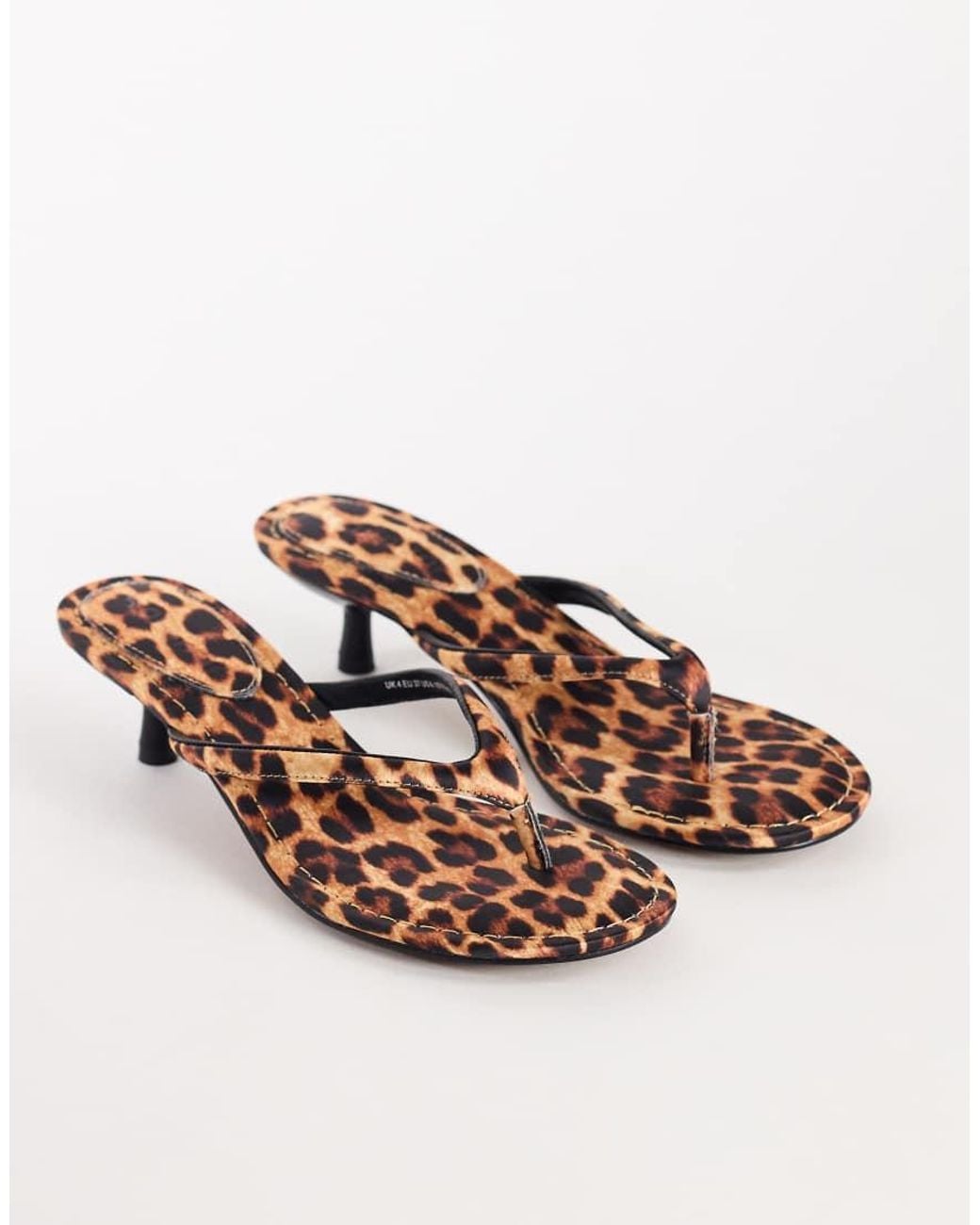 TOPSHOP Multicolor Axel Toe Thong Mid Heel Sandal