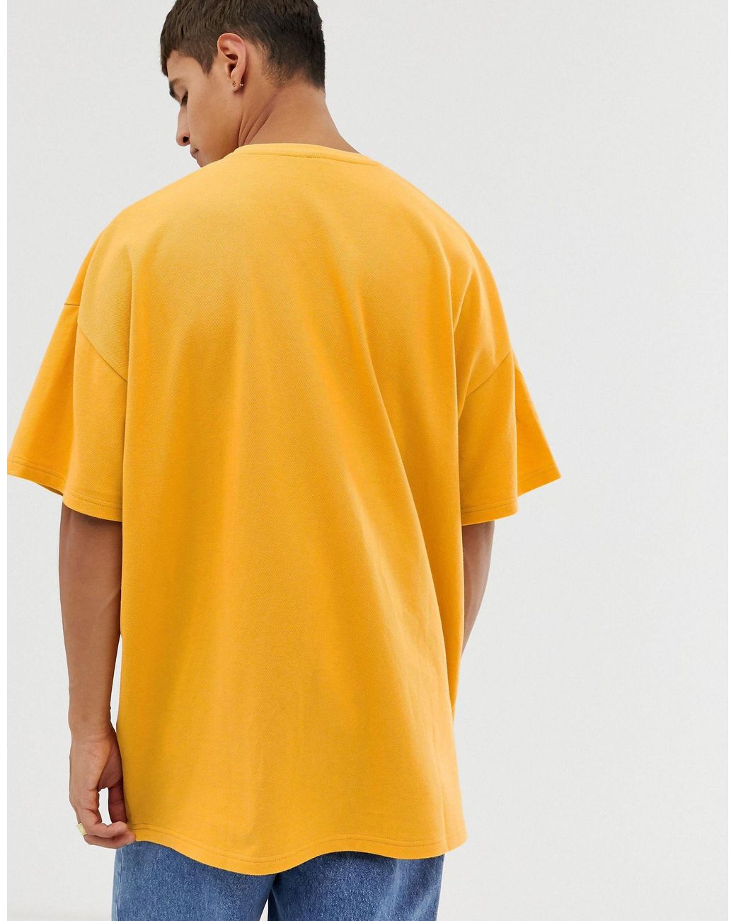 ASOS Oversized T-shirt in Yellow for Men | Lyst