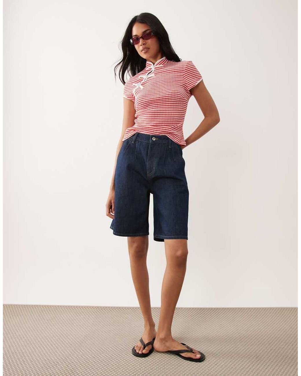 ASOS Pink Stand Up Collar Top