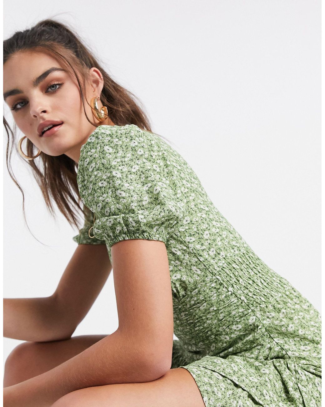 green emerald velvet dress STRADIVARIUS. Tl green ribbed dress/top – Hibuy market main image 1