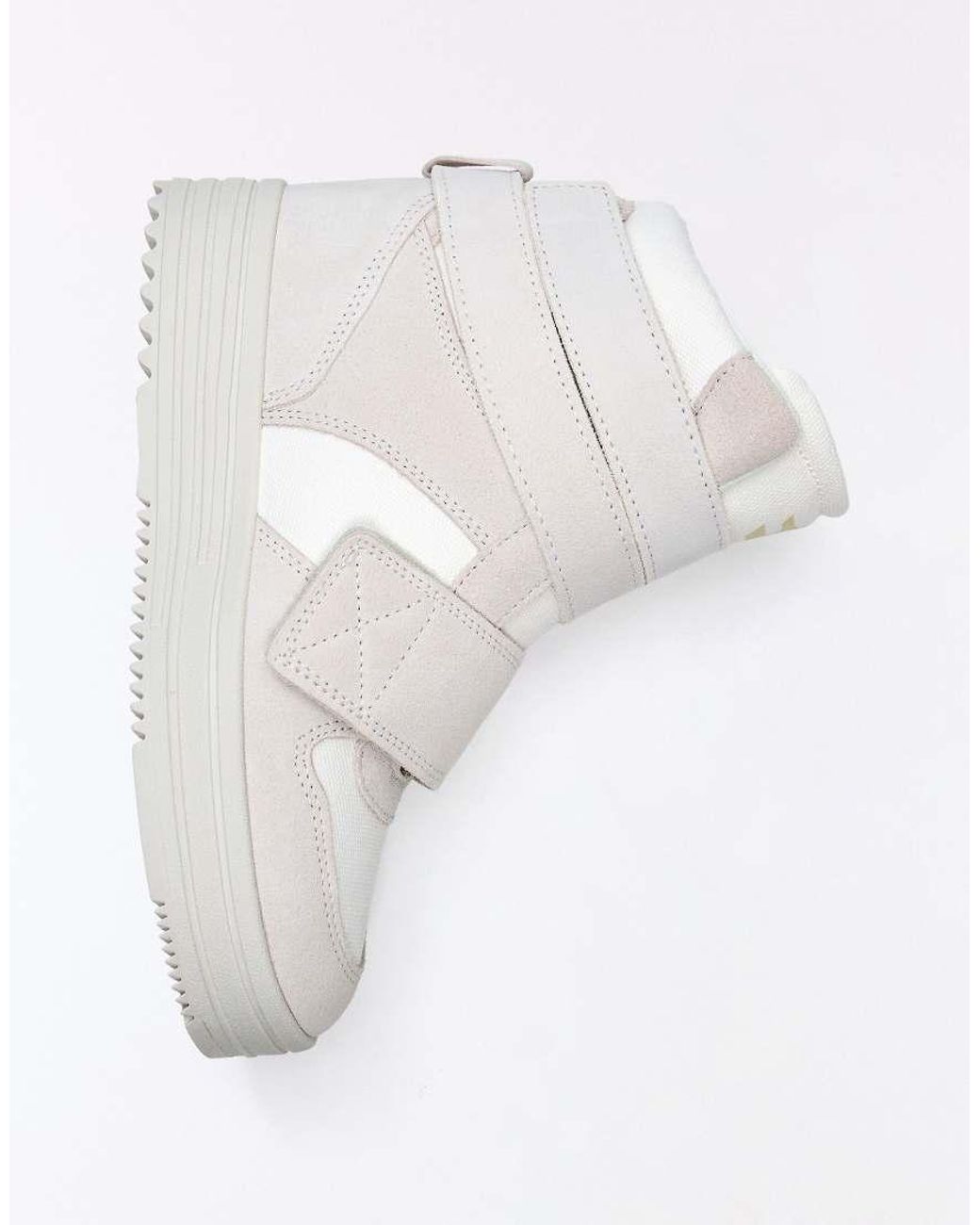 Bershka White High-top Hidden Wedge Trainers